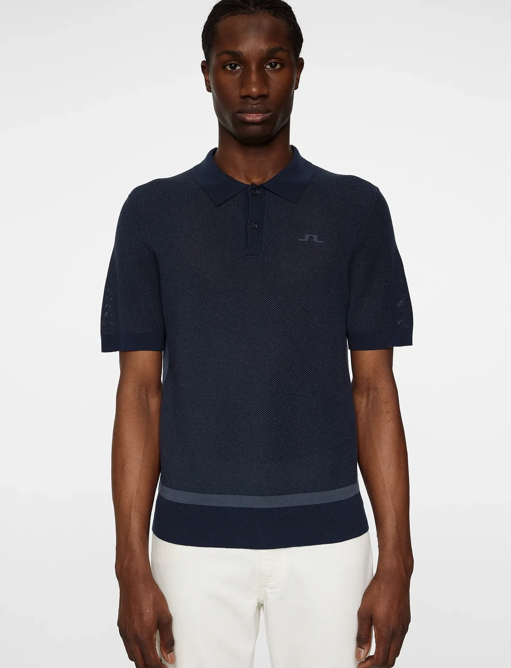 J. Lindeberg - Reymond Structure Knit Polo - gestrickte polohemden - ombre blue - 0