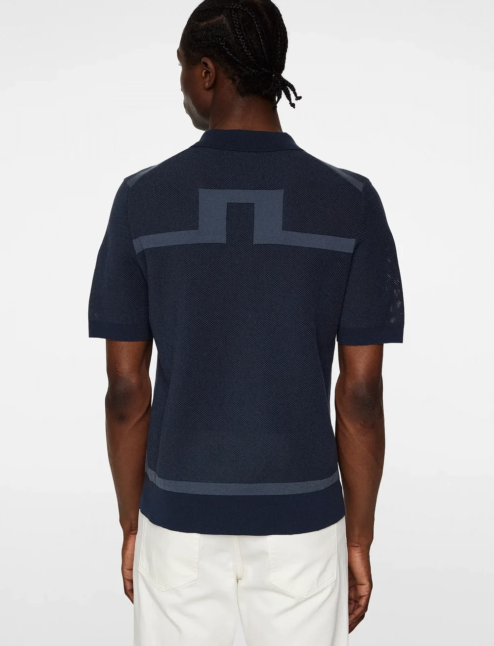 J. Lindeberg - Reymond Structure Knit Polo - gestrickte polohemden - ombre blue - 3