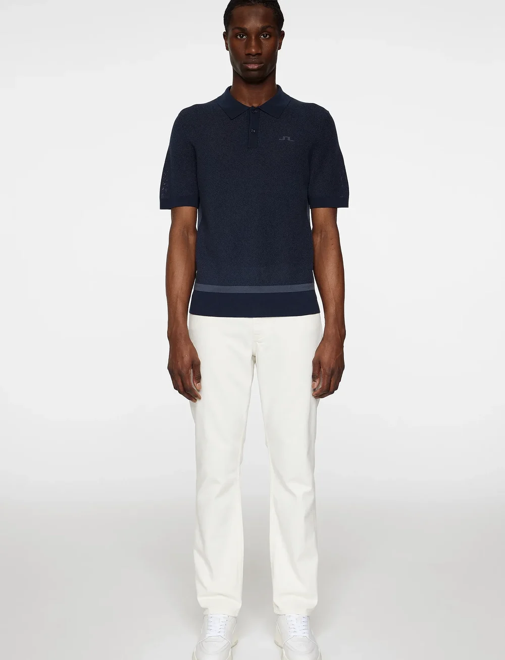 J. Lindeberg - Reymond Structure Knit Polo - gestrickte polohemden - ombre blue - 4