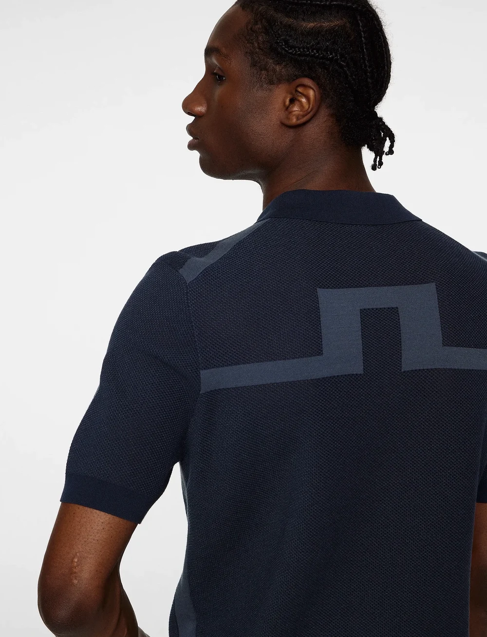 J. Lindeberg - Reymond Structure Knit Polo - gestrickte polohemden - ombre blue - 5