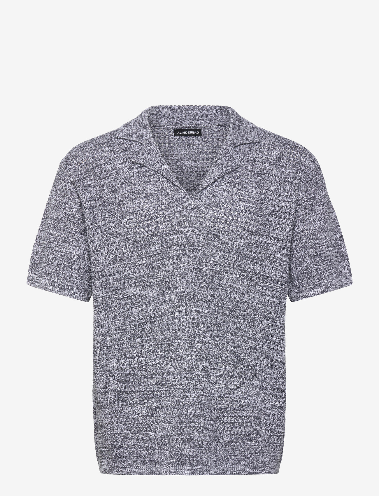 J. Lindeberg - Ethan Open Collar Knit Polo - knitted polos - ombre blue - 0