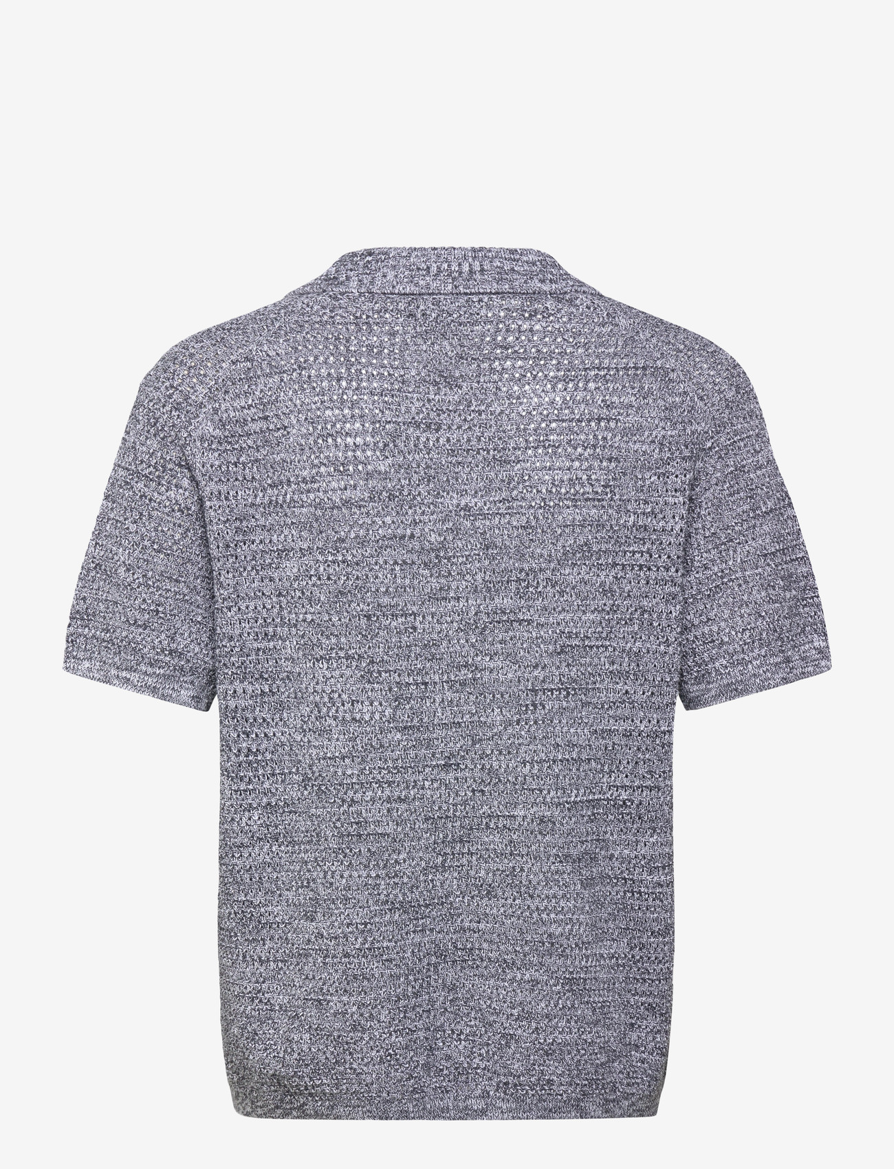 J. Lindeberg - Ethan Open Collar Knit Polo - knitted polos - ombre blue - 1