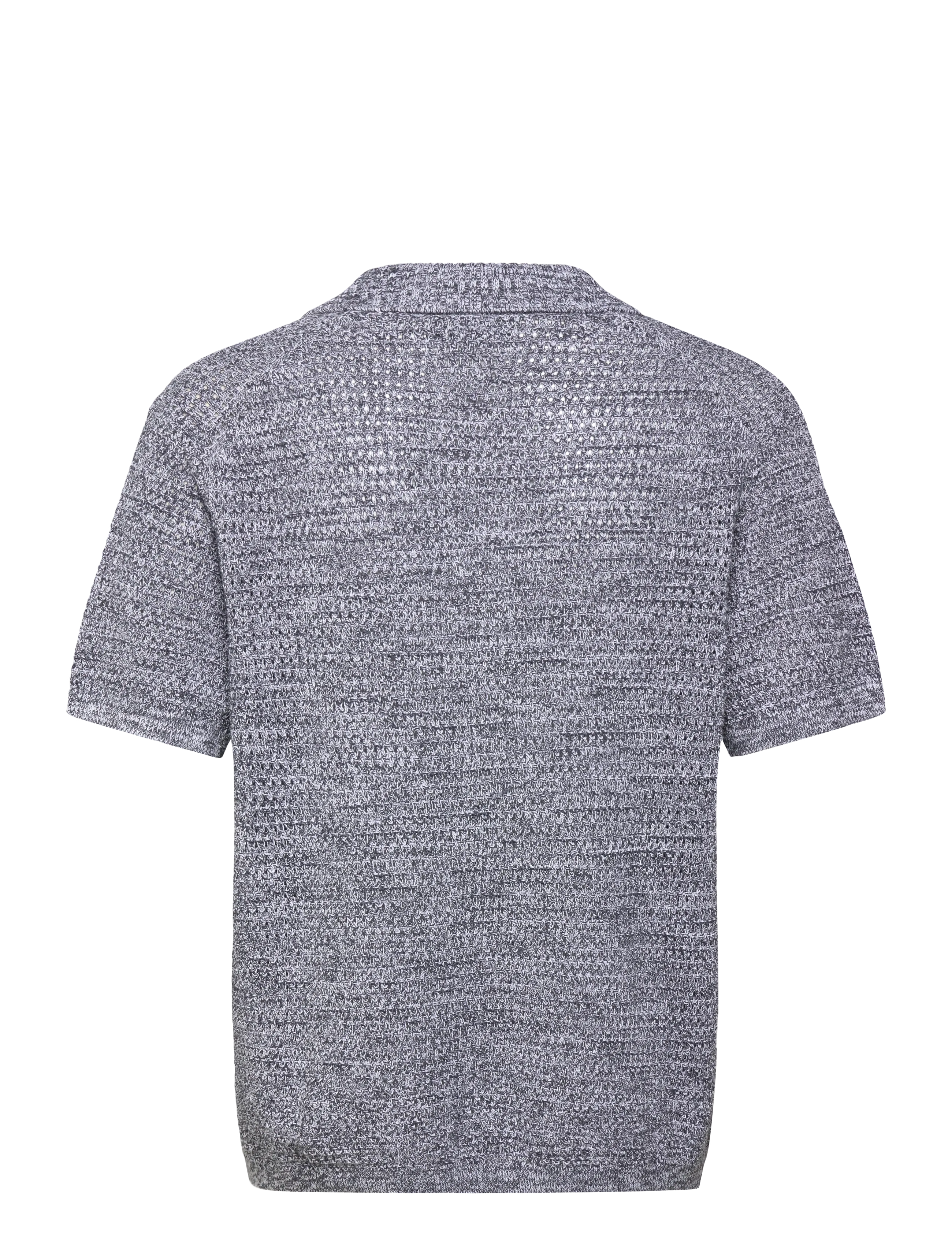J. Lindeberg - Ethan Open Collar Knit Polo - kootud polosärgid - ombre blue - 2