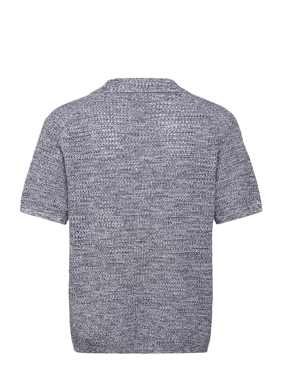 J. Lindeberg - Ethan Open Collar Knit Polo - kootud polosärgid - ombre blue - 2