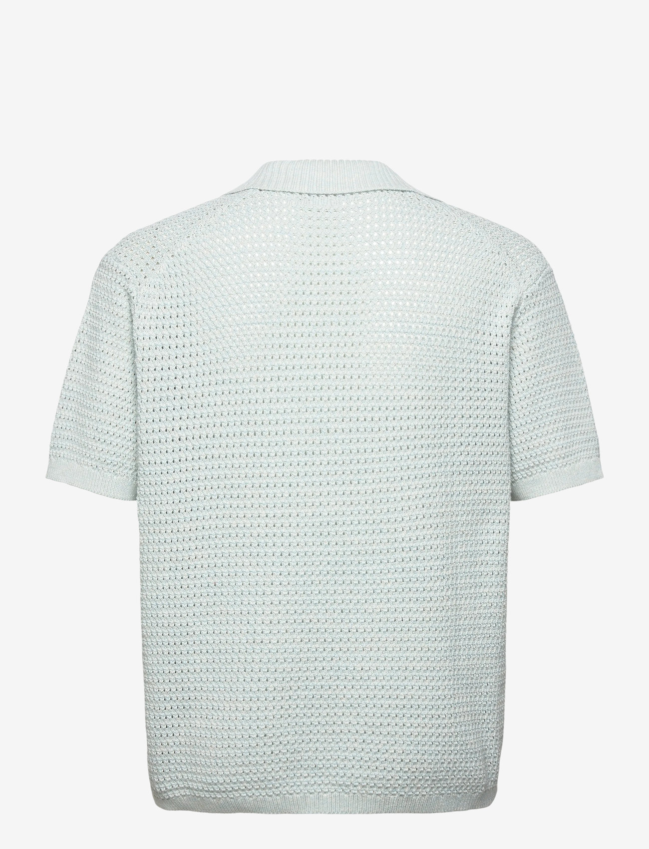 J. Lindeberg - Ethan Open Collar Knit Polo - polostrik - winter sky - 2