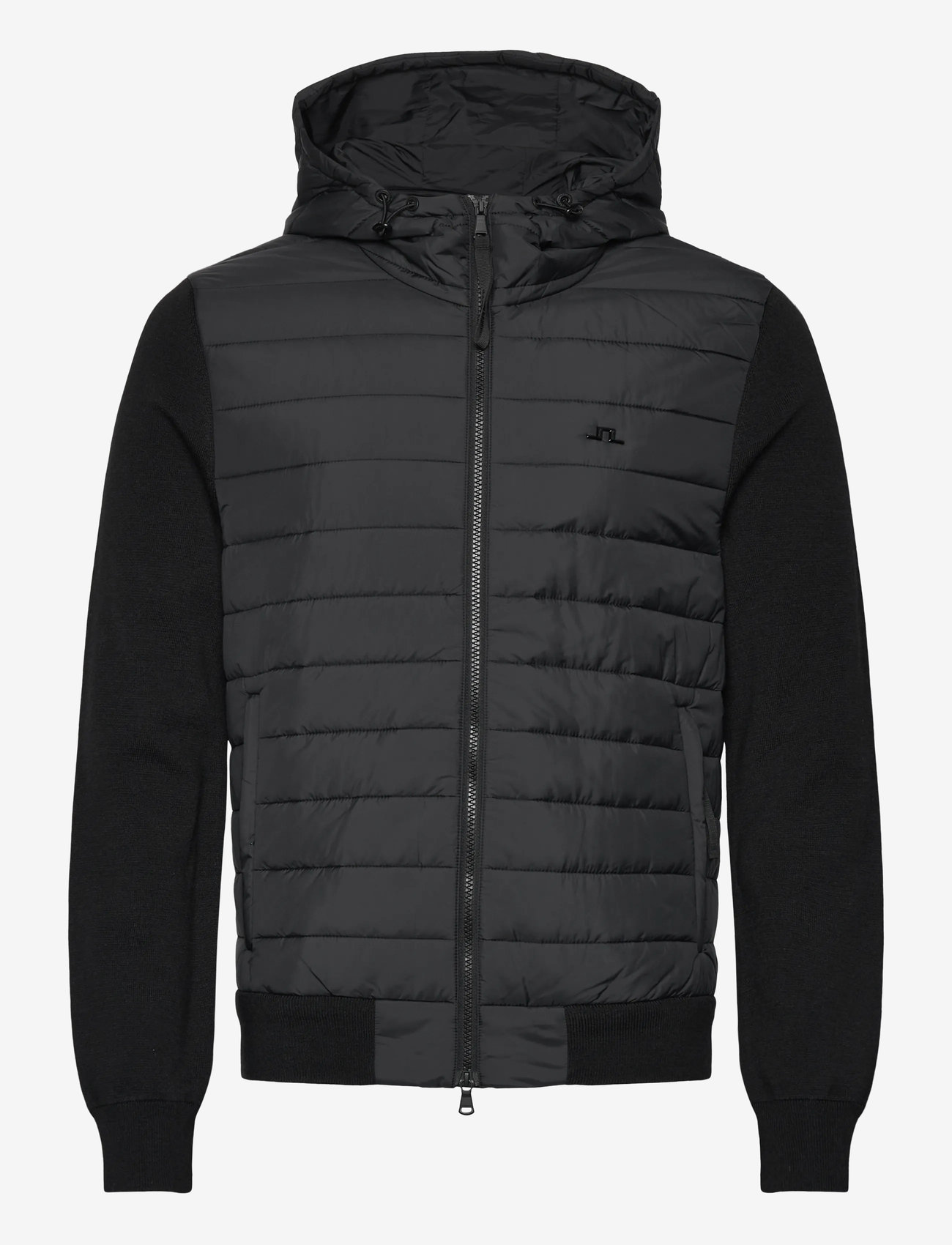 J. Lindeberg - Thorn Hood Knit Hybrid Jacket - hybrid-jacken - black - 1