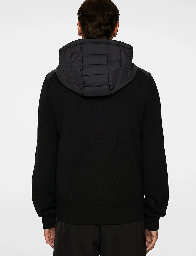 J. Lindeberg - Thorn Hood Knit Hybrid Jacket - hybrid-jacken - black - 3