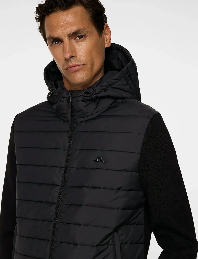 J. Lindeberg - Thorn Hood Knit Hybrid Jacket - hybrid-jacken - black - 5