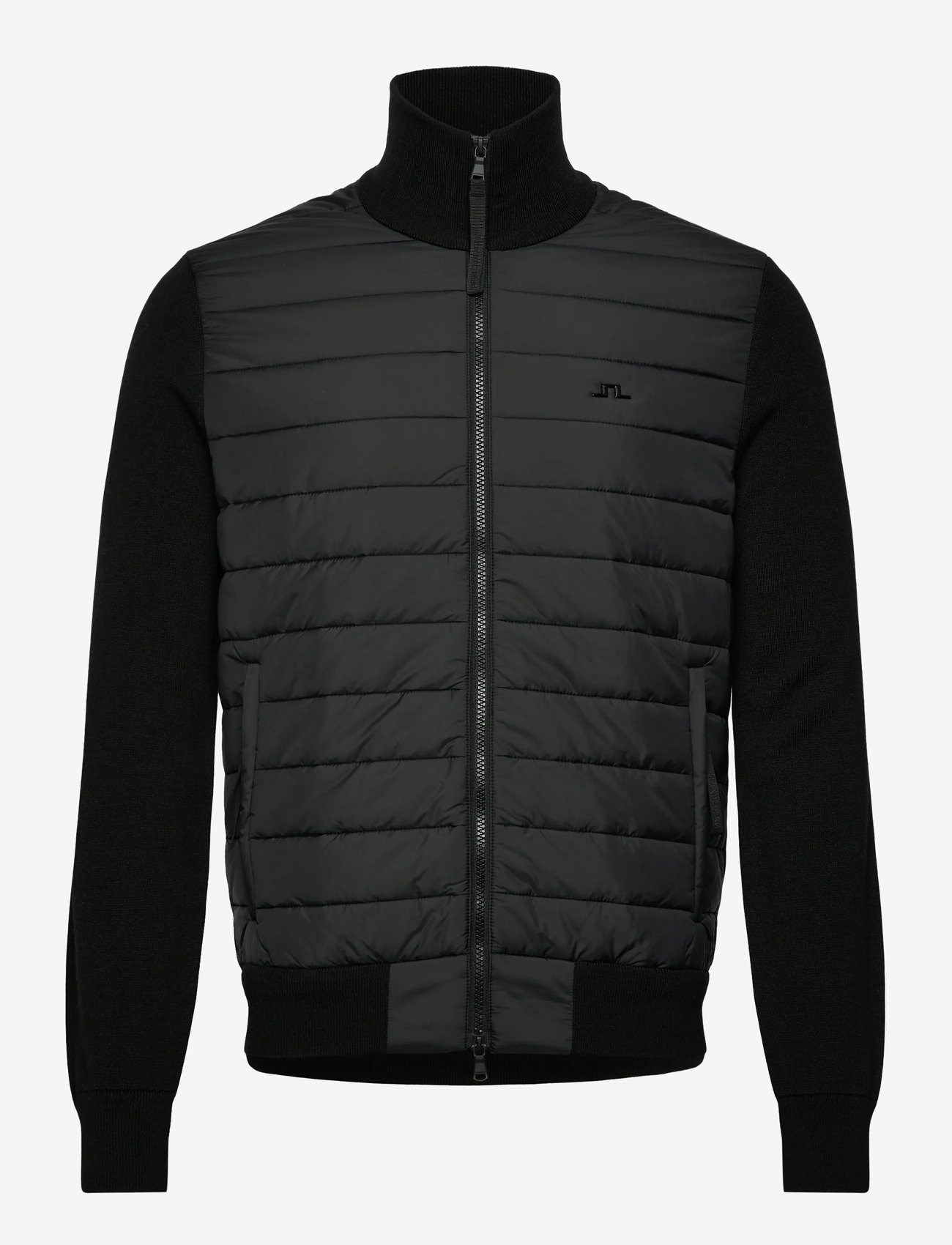 J. Lindeberg - Bodie Knitted Hybrid Jacket - hybridjakker - black - 1