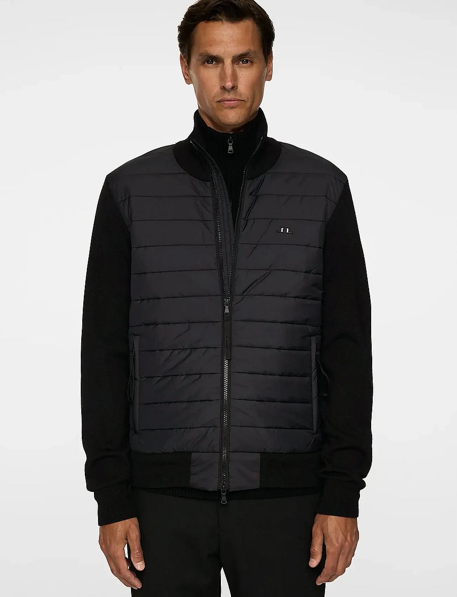 J. Lindeberg - Bodie Knitted Hybrid Jacket - black - 0