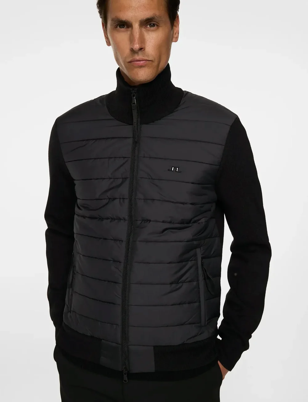 J. Lindeberg - Bodie Knitted Hybrid Jacket - hübriidjoped - black - 5