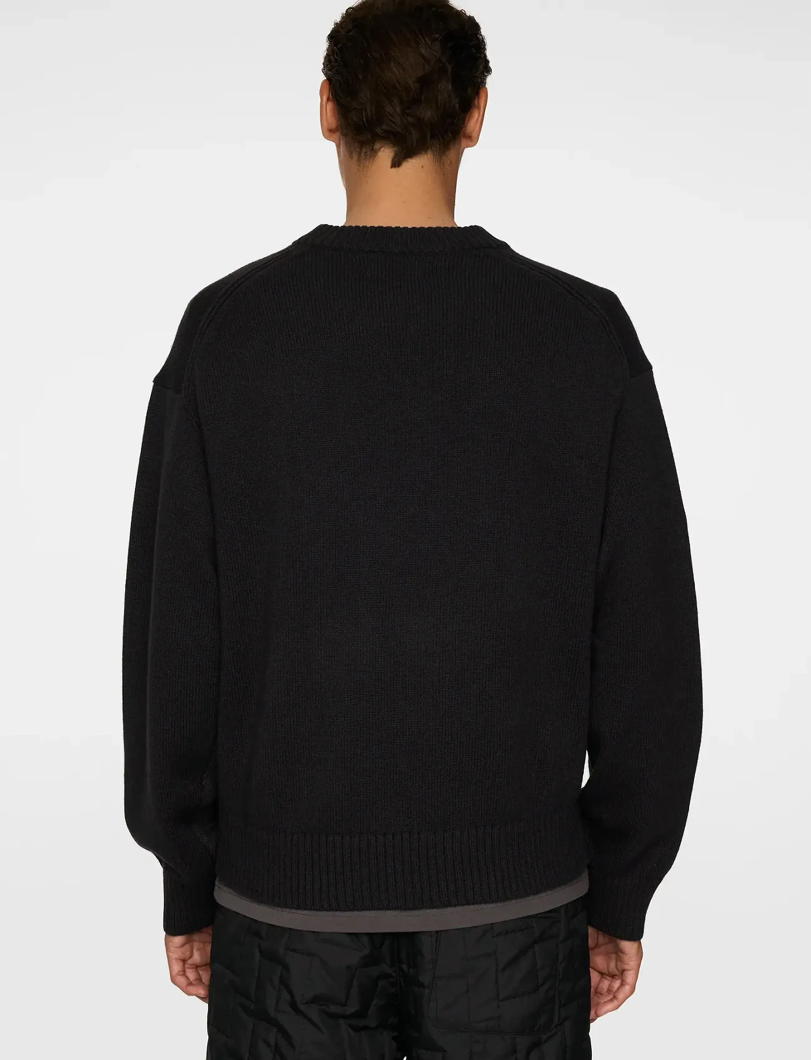 J. Lindeberg - Eddy Cotton Wool Crew Neck - rundhals - black - 3
