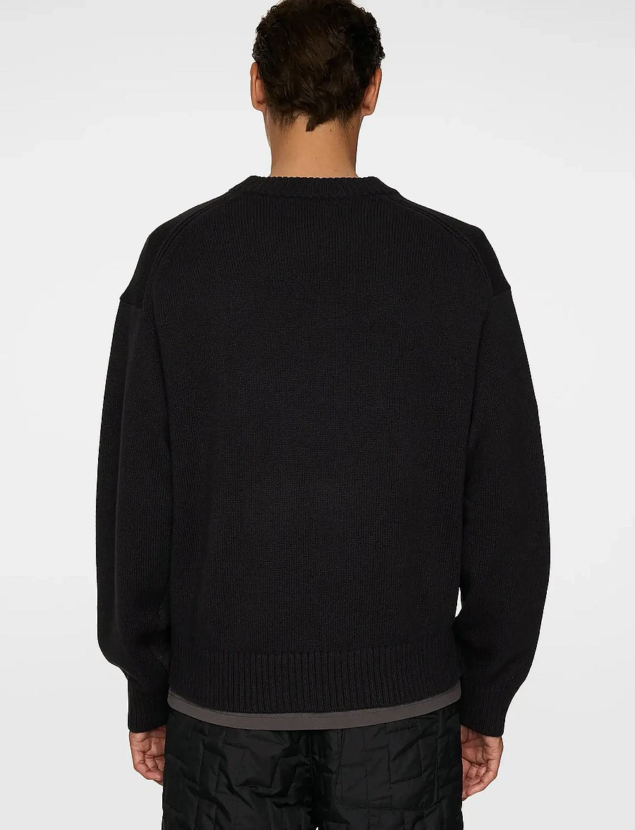J. Lindeberg - Eddy Cotton Wool Crew Neck - rundhals - black - 3