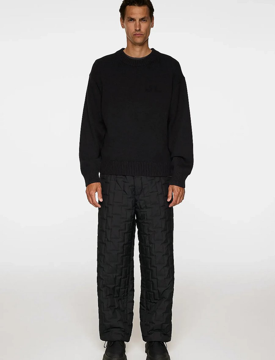 J. Lindeberg - Eddy Cotton Wool Crew Neck - rundhals - black - 4