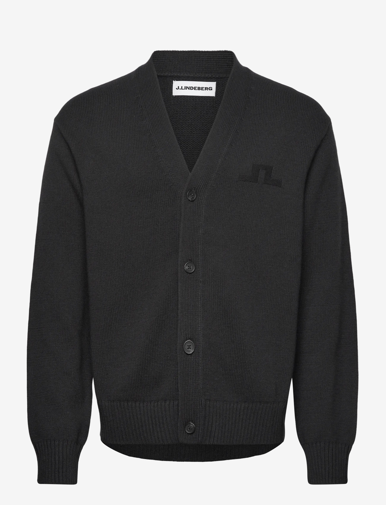 J. Lindeberg - Eddy Wool Blend Cardigan - koftor - black - 1