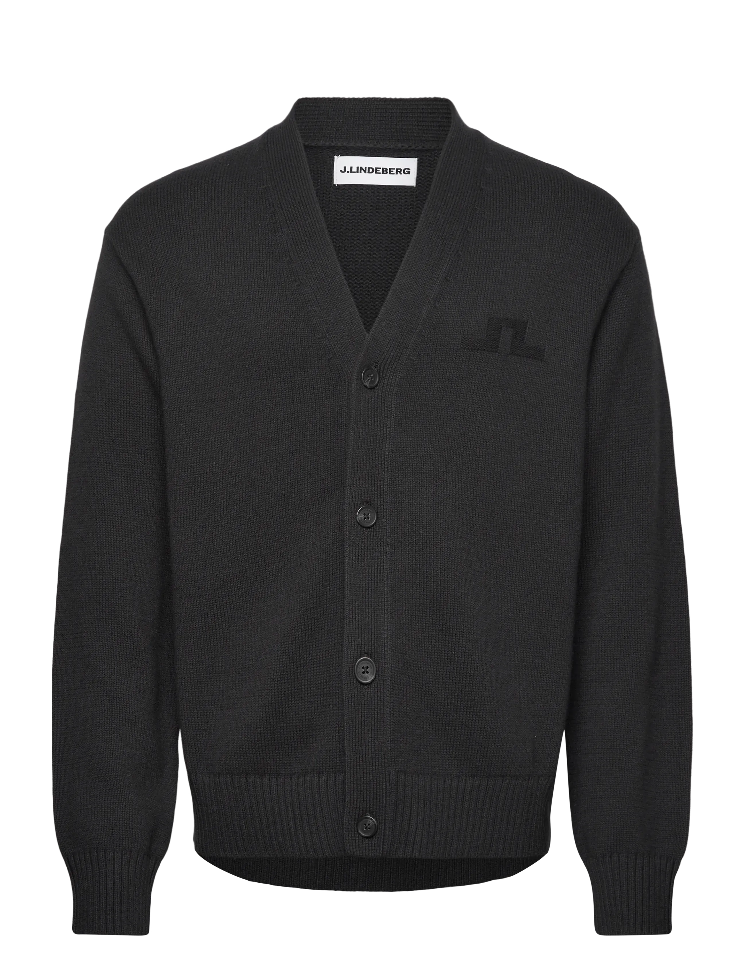J. Lindeberg Eddy Wool Blend Cardigan - Cardigans - BLACK / black