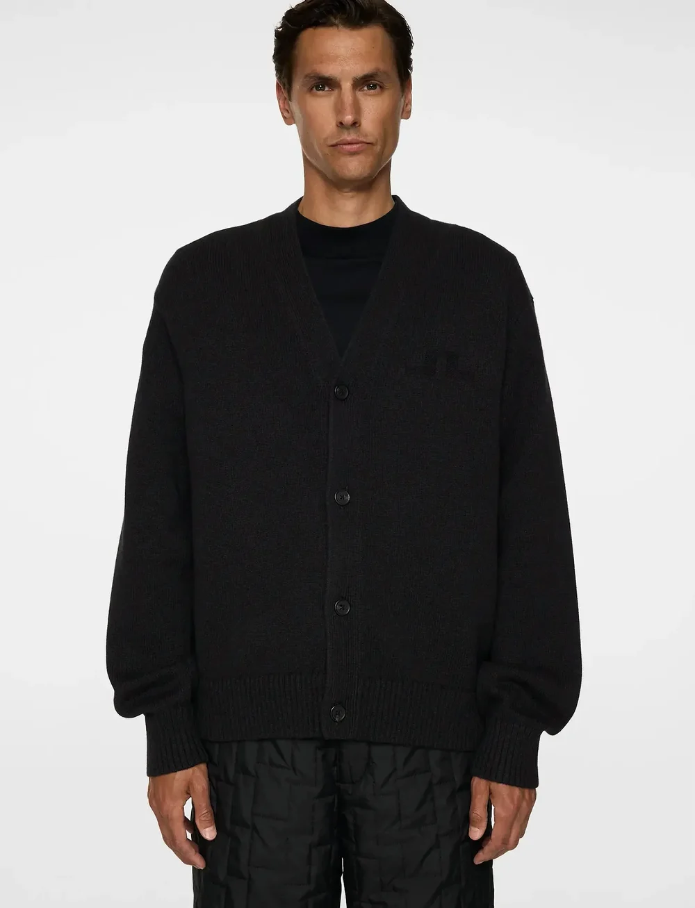 J. Lindeberg - Eddy Wool Blend Cardigan - kardiganid - black - 0