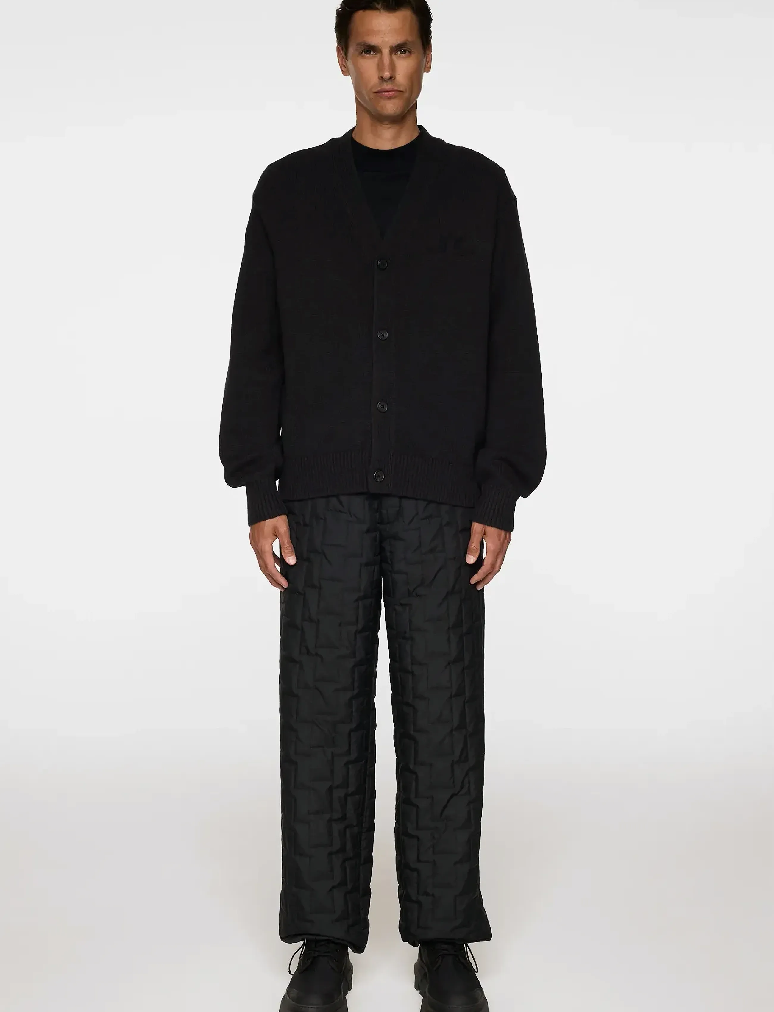 J. Lindeberg - Eddy Wool Blend Cardigan - cardigans - black - 4