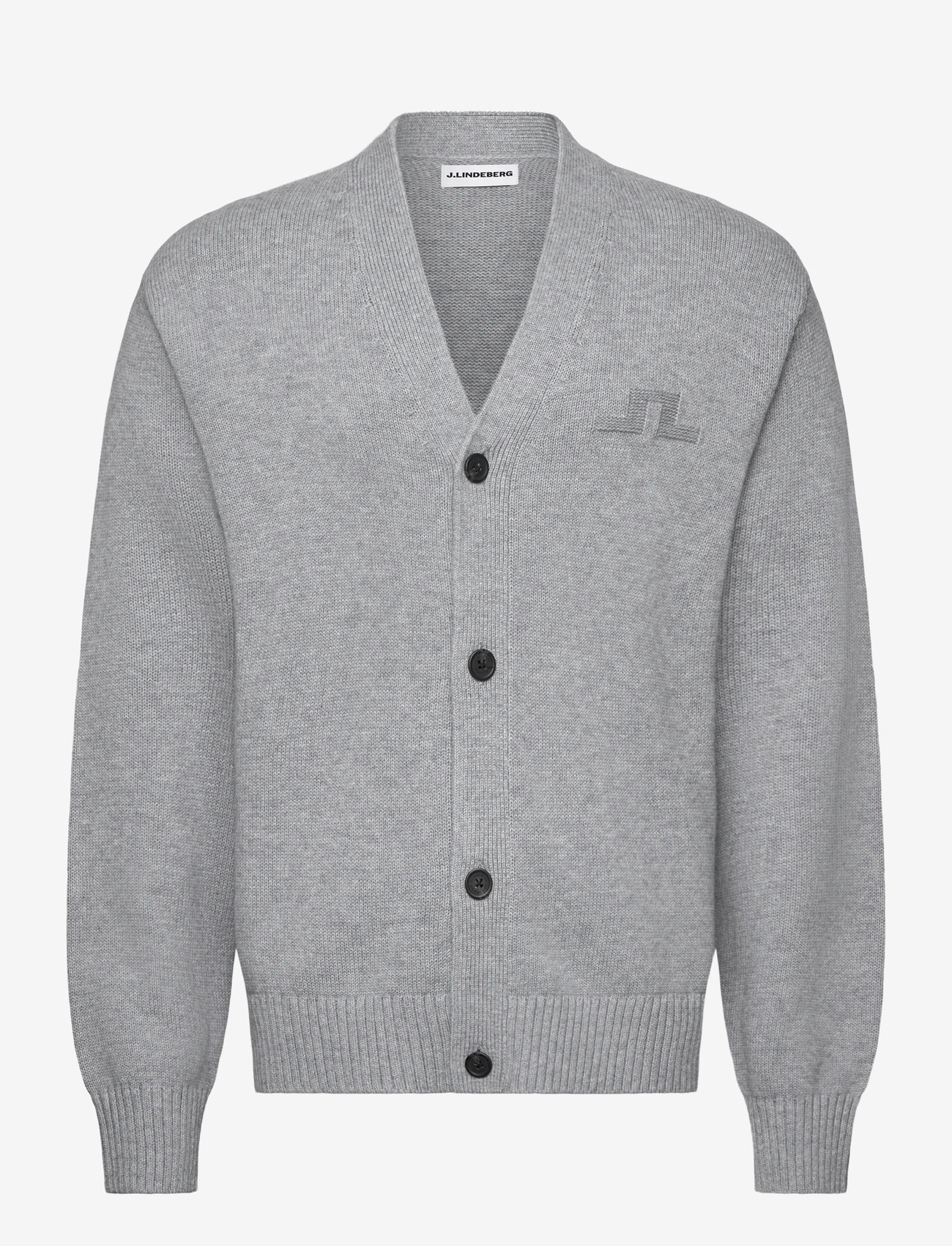 J. Lindeberg - Eddy Wool Blend Cardigan - koftor - light grey melange - 1