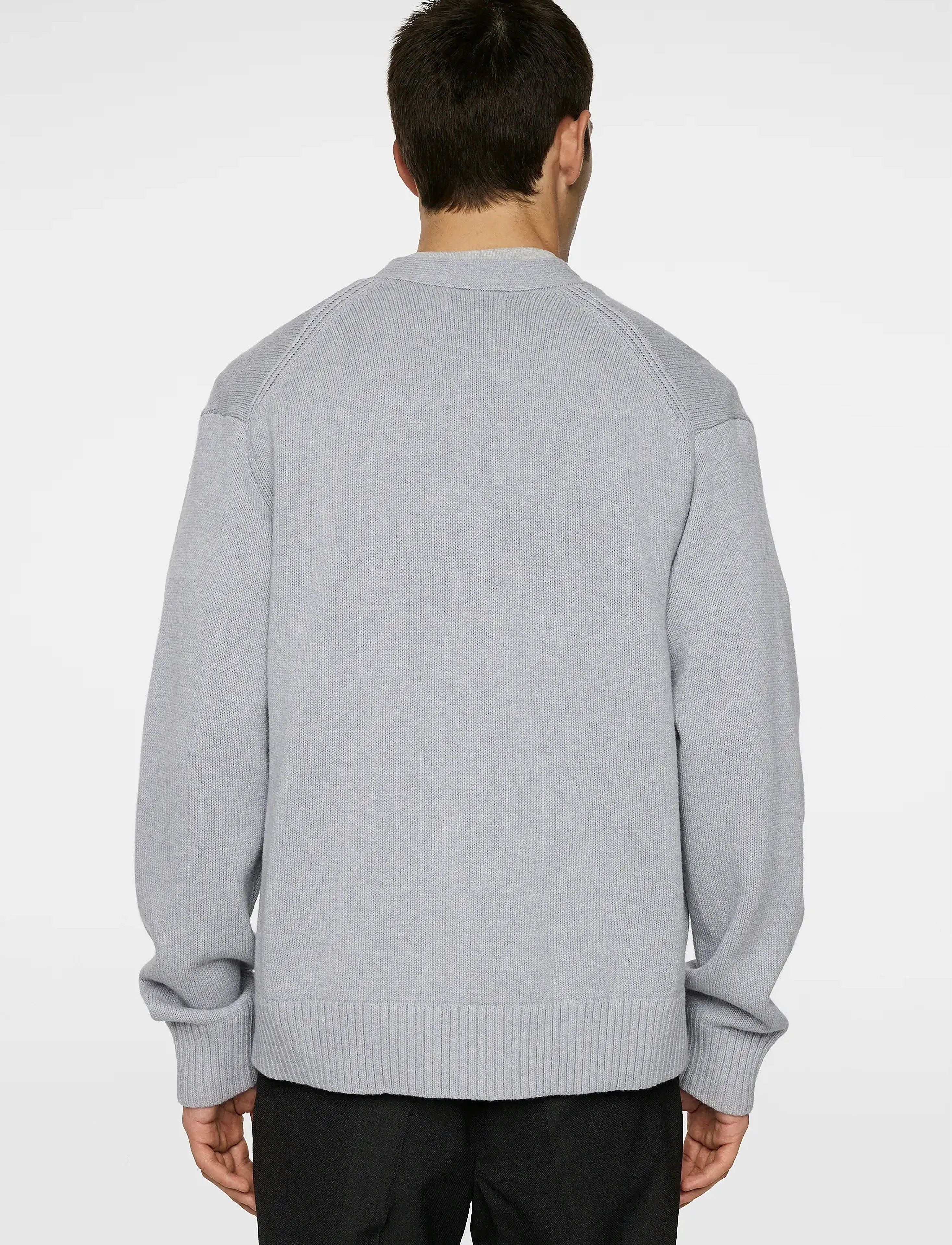 J. Lindeberg - Eddy Wool Blend Cardigan - cardigans - light grey melange - 3