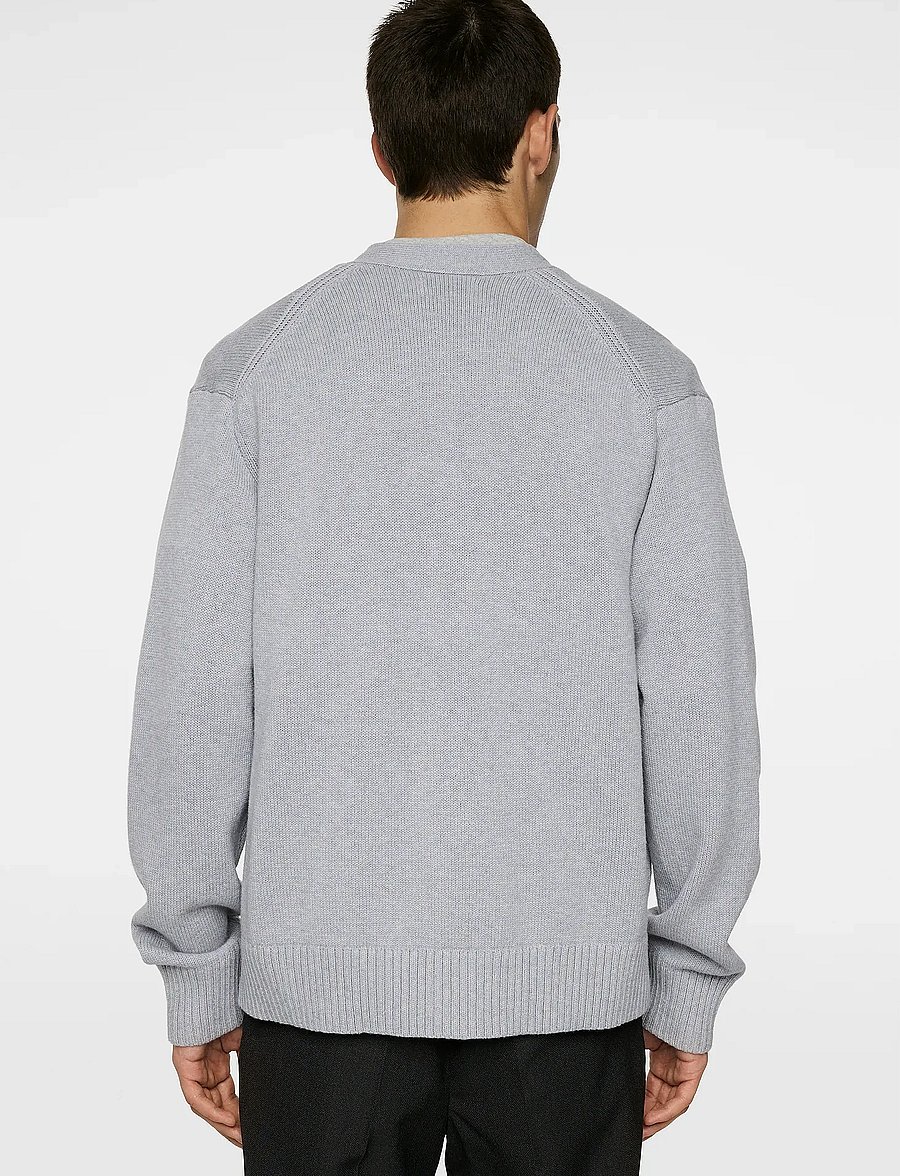J. Lindeberg - Eddy Wool Blend Cardigan - cardigans - light grey melange - 3