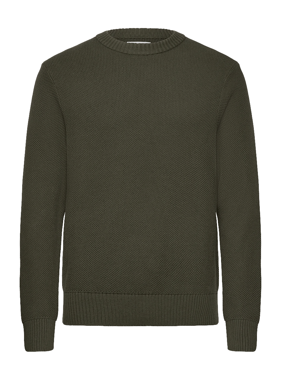 J. Lindeberg - Oliver Structure Sweater - rund hals - forest green - 1