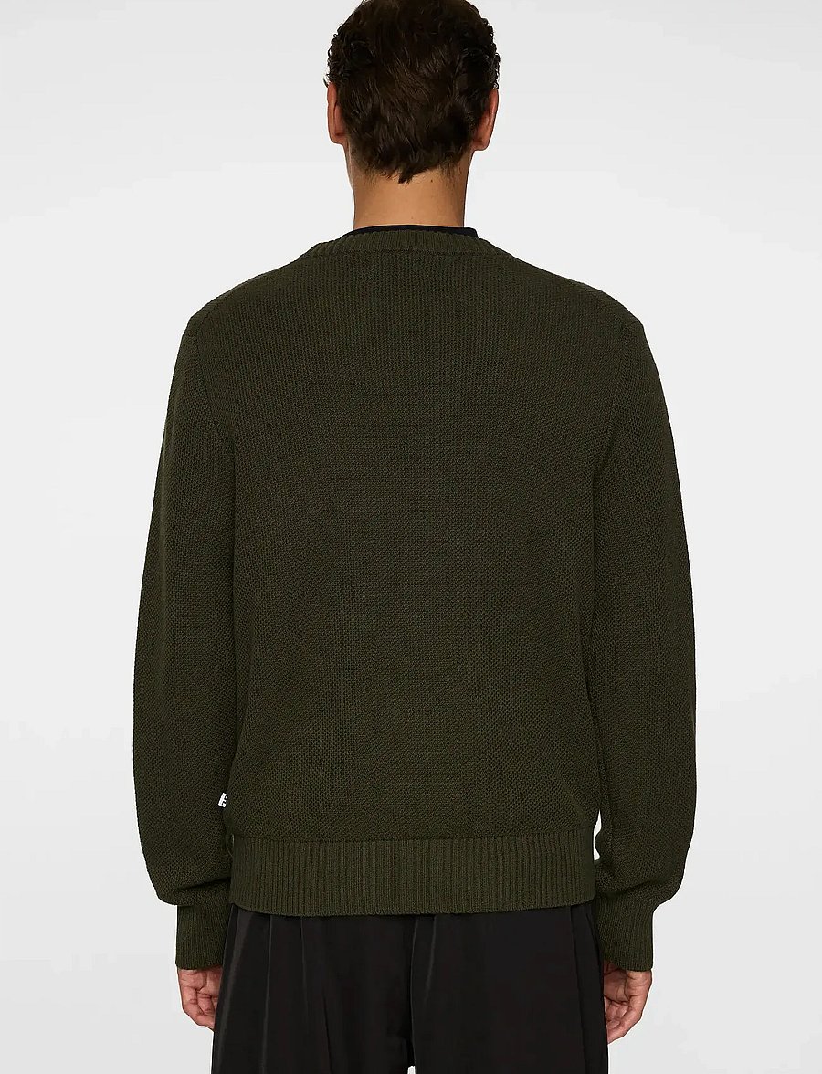 J. Lindeberg - Oliver Structure Sweater - rund hals - forest green - 3