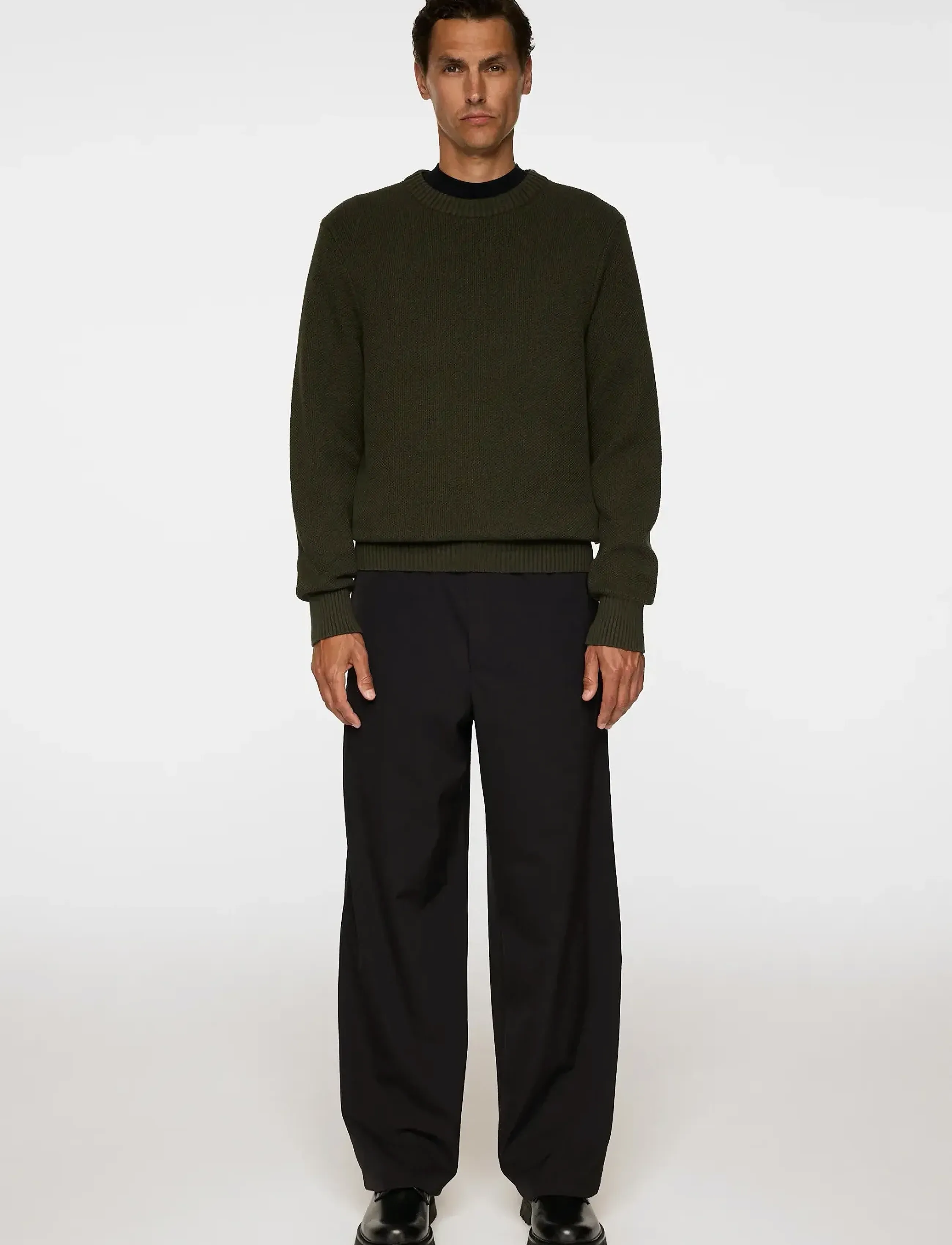J. Lindeberg - Oliver Structure Sweater - Ümmarguse kaelusega kudumid - forest green - 4