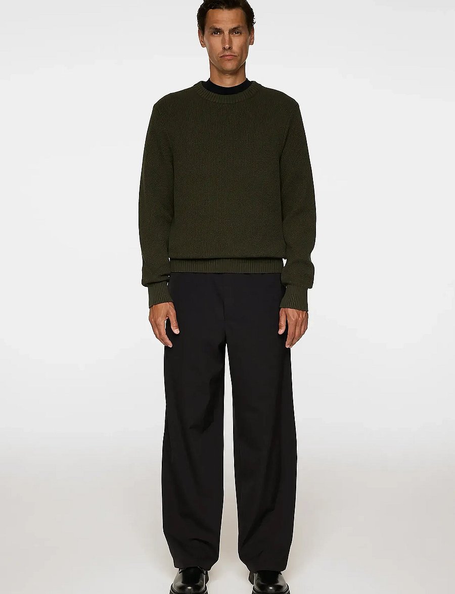 J. Lindeberg - Oliver Structure Sweater - rund hals - forest green - 4