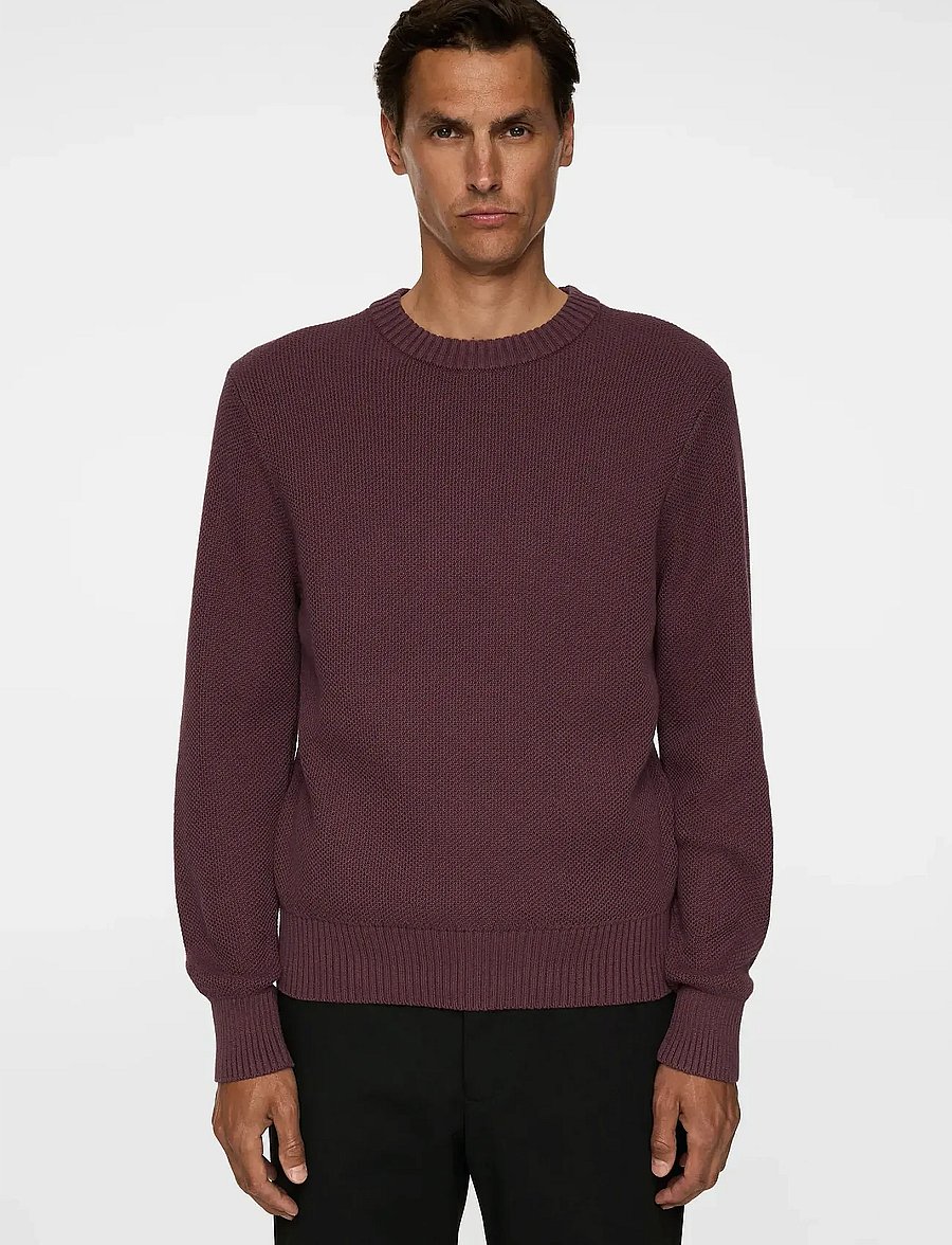 J. Lindeberg - Oliver Structure Sweater - rundhals - huckleberry - 0