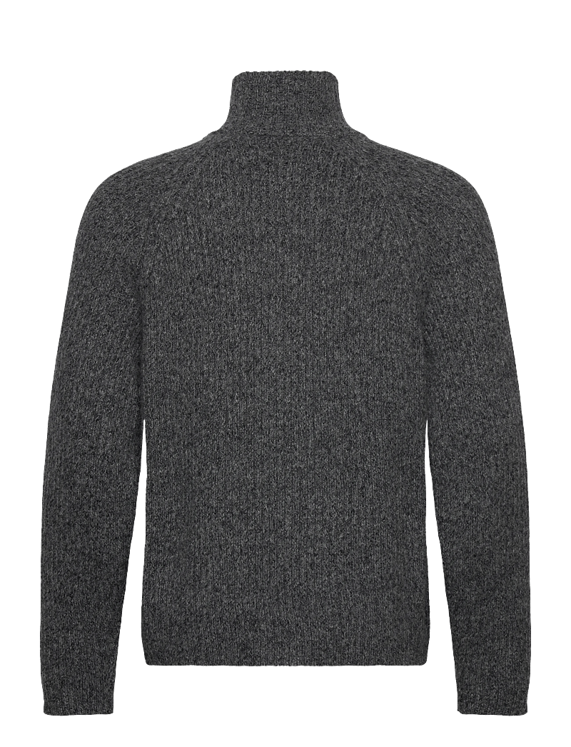 J. Lindeberg - Victor Zip Wool Sweater - tõmblukk-kaelusega dressipluusid - dark grey melange - 2