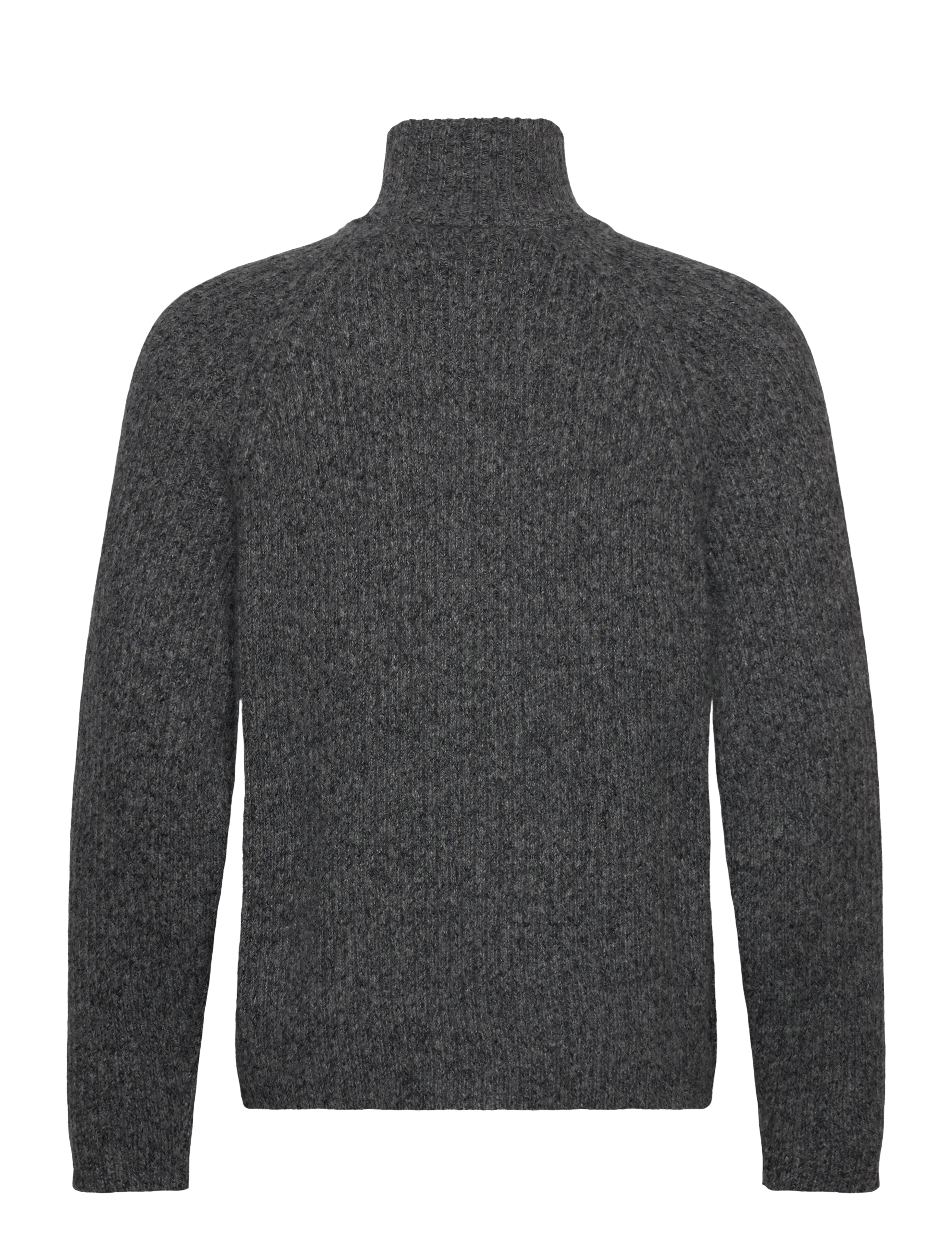 J. Lindeberg - Victor Zip Wool Sweater - tõmblukk-kaelusega džemprid - dark grey melange - 2