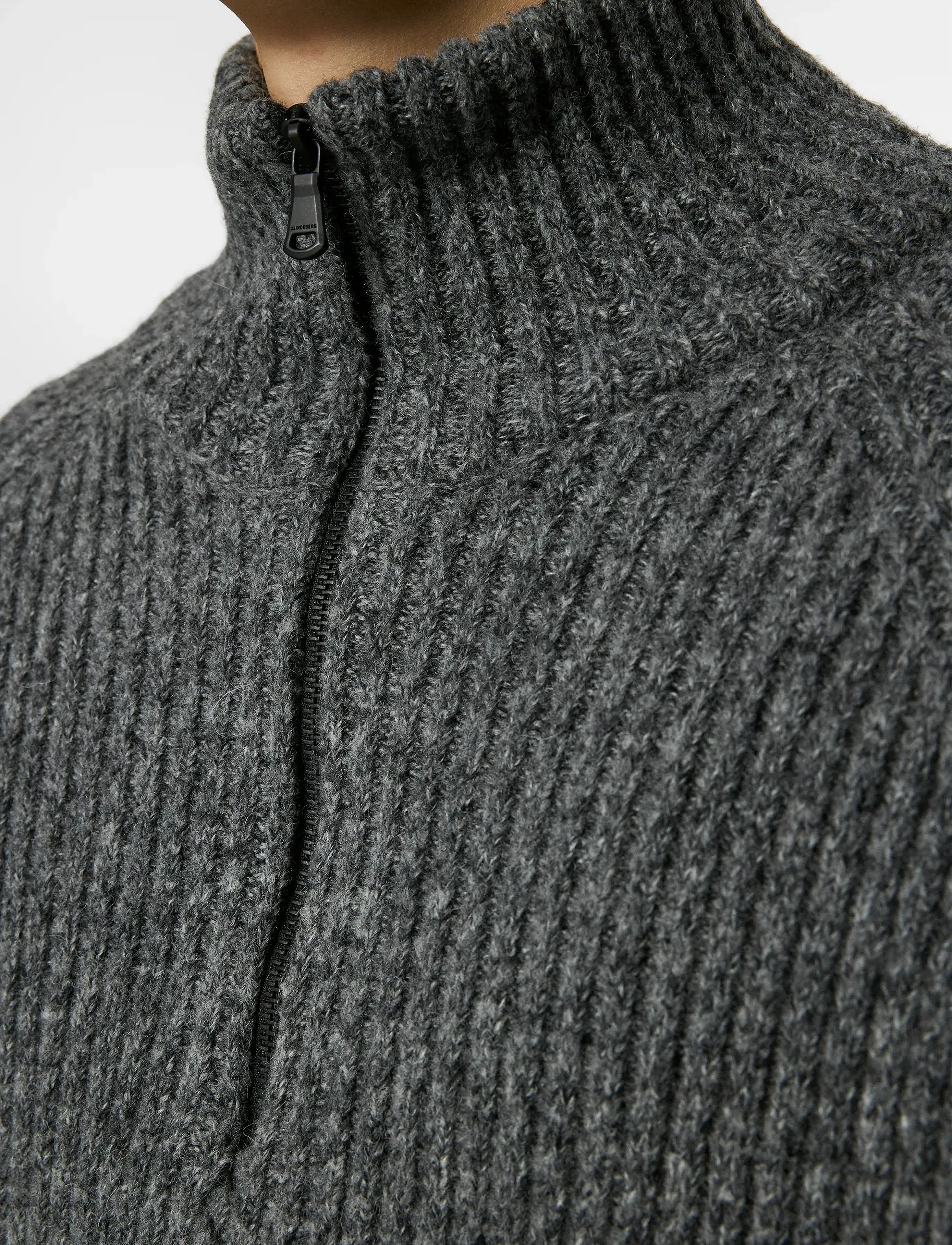 J. Lindeberg Victor Zip Wool Sweater stickade tröjor herr – bild 5