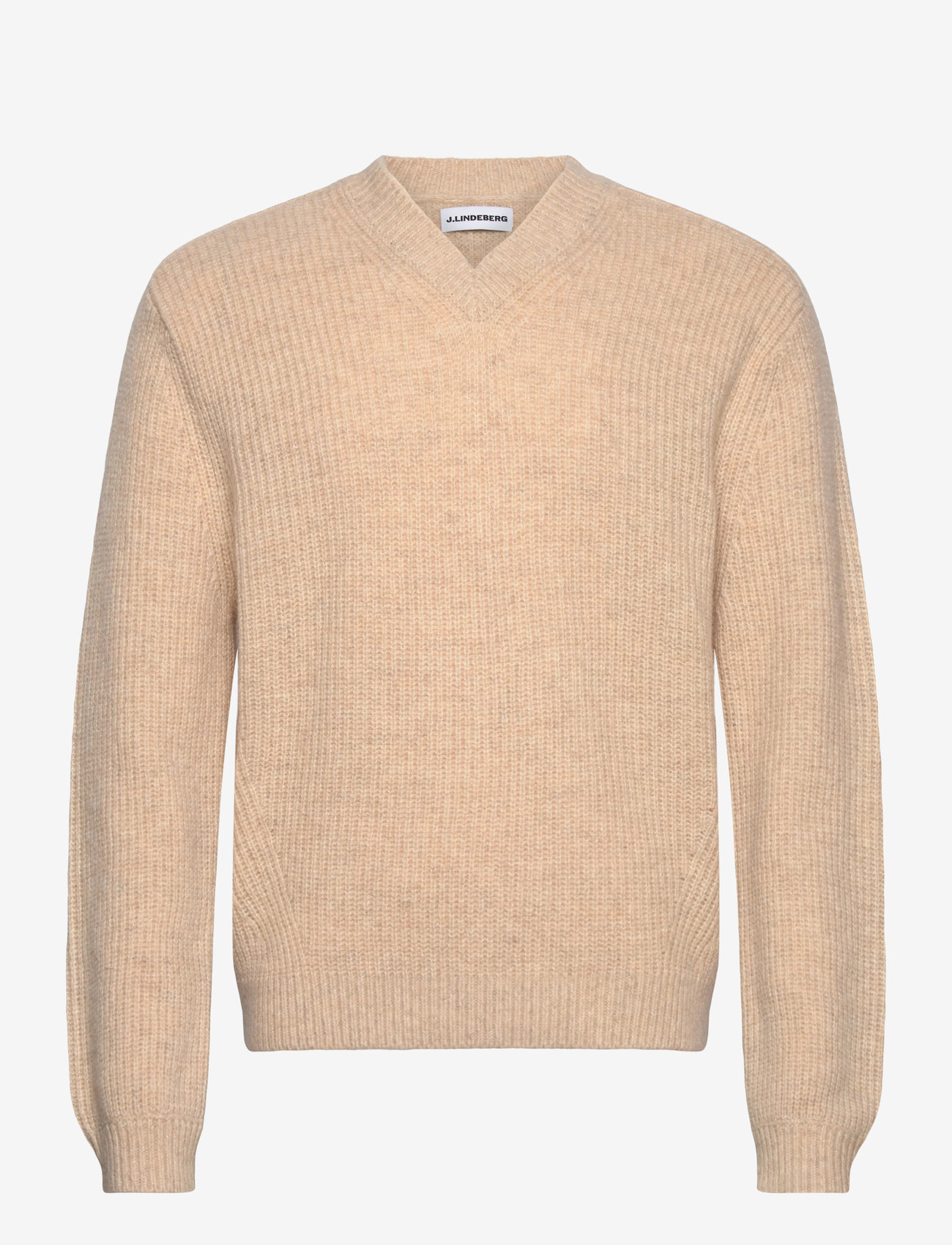 J. Lindeberg - Vitor V-neck Heavy Knit - v-ausschnitt - moonbeam melange - 1