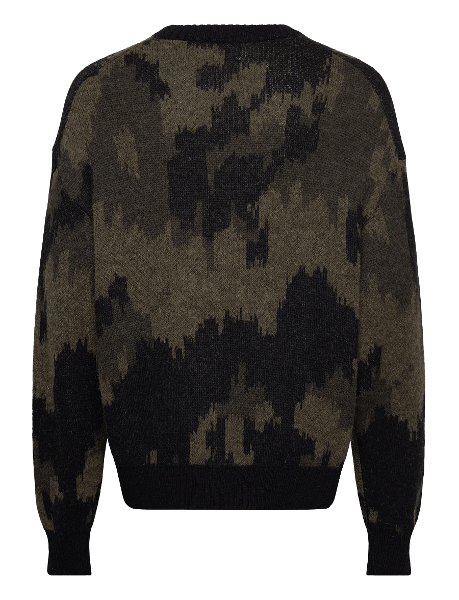 J. Lindeberg - Nate Graphic Jacquard Knit - rund hals - forest green - 2