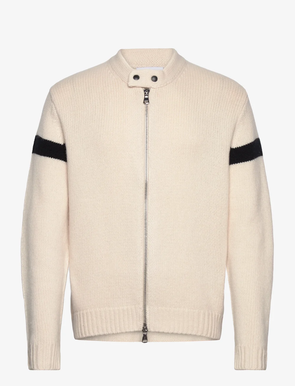 J. Lindeberg - Kessler Biker Zip Knit - lukuga džemprid - moonbeam - 1
