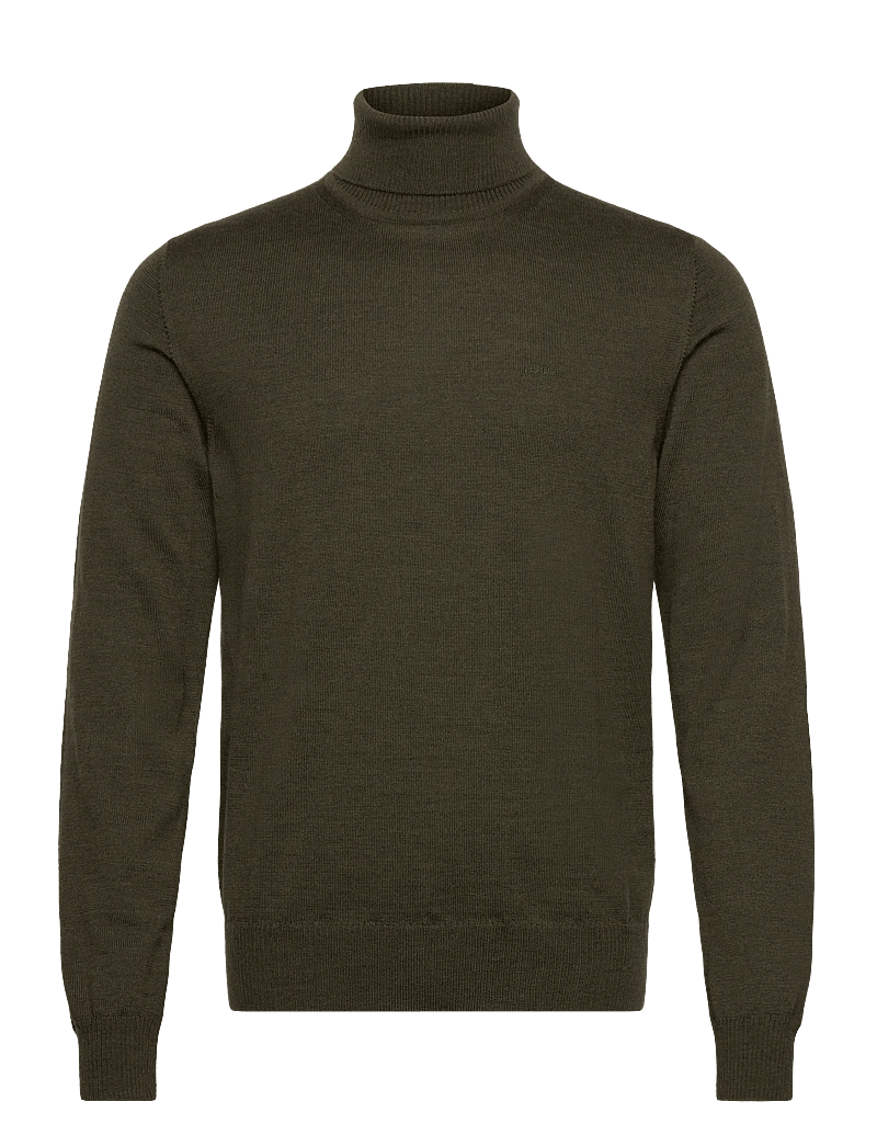 J. Lindeberg - Kaden Merino Turtle Neck - turtlenecks - forest green melange - 1