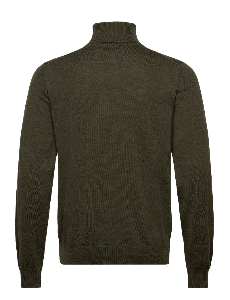J. Lindeberg - Kaden Merino Turtle Neck - turtlenecks - forest green melange - 2