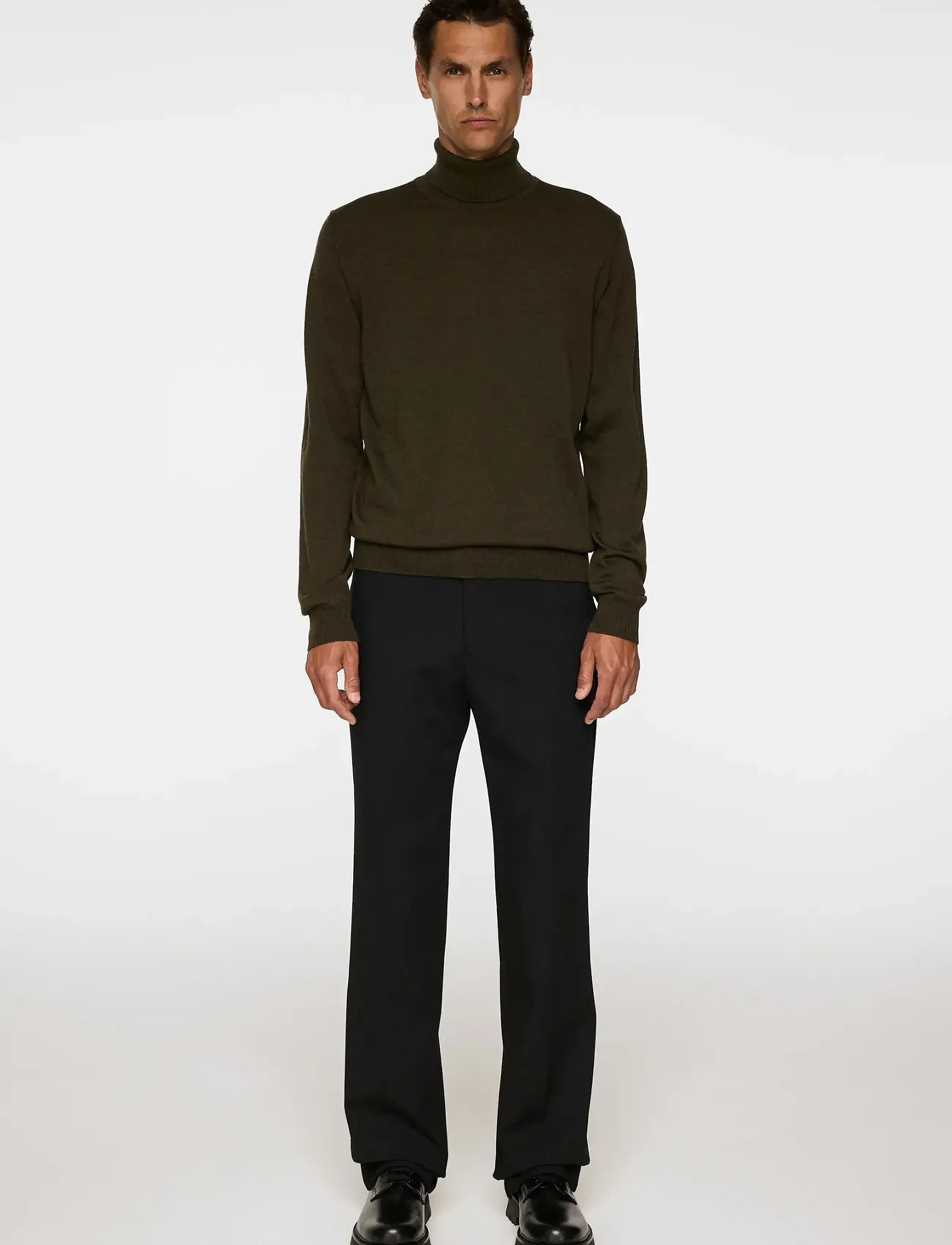 J. Lindeberg - Kaden Merino Turtle Neck - džemperi ar augstu apkakli - forest green melange - 4