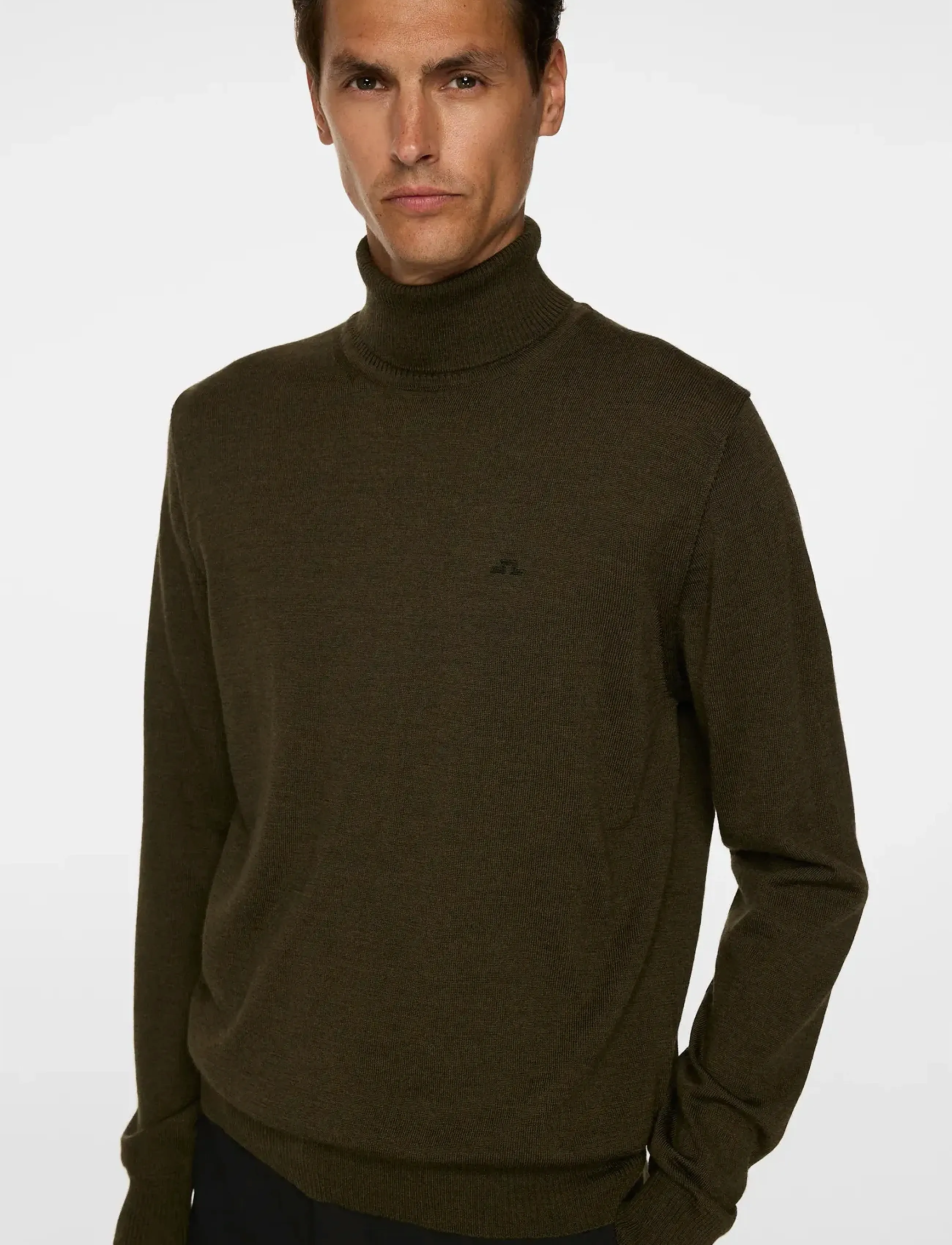 J. Lindeberg - Kaden Merino Turtle Neck - džemperi ar augstu apkakli - forest green melange - 5