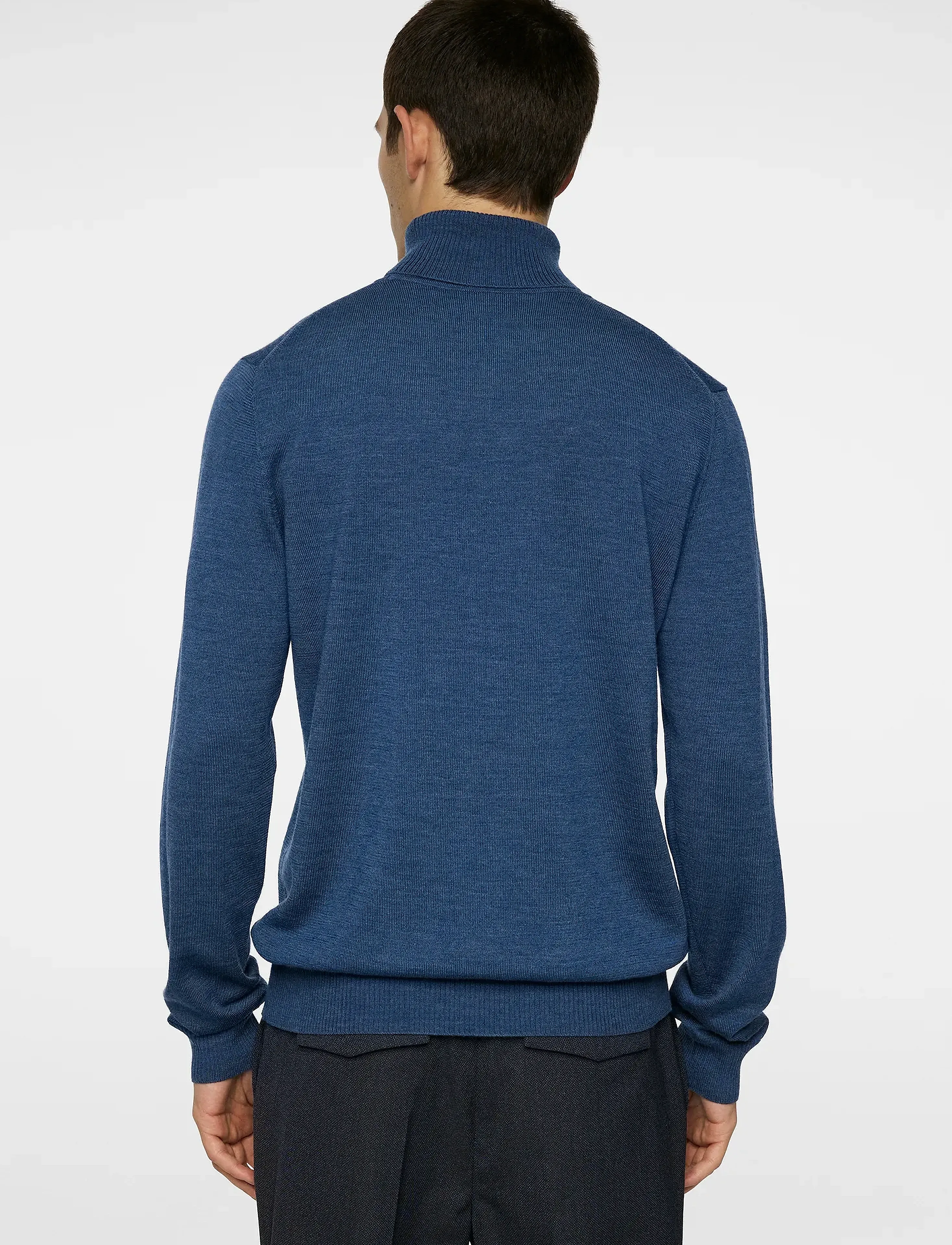 J. Lindeberg - Kaden Merino Turtle Neck - rullekraver - vintage indigo melange - 3
