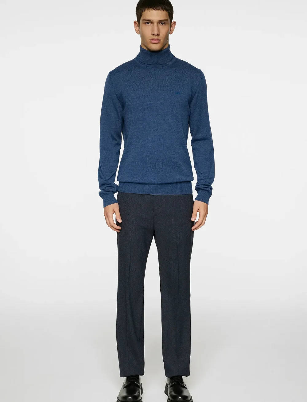 J. Lindeberg - Kaden Merino Turtle Neck - kõrge kaelusega džemprid - vintage indigo melange - 4
