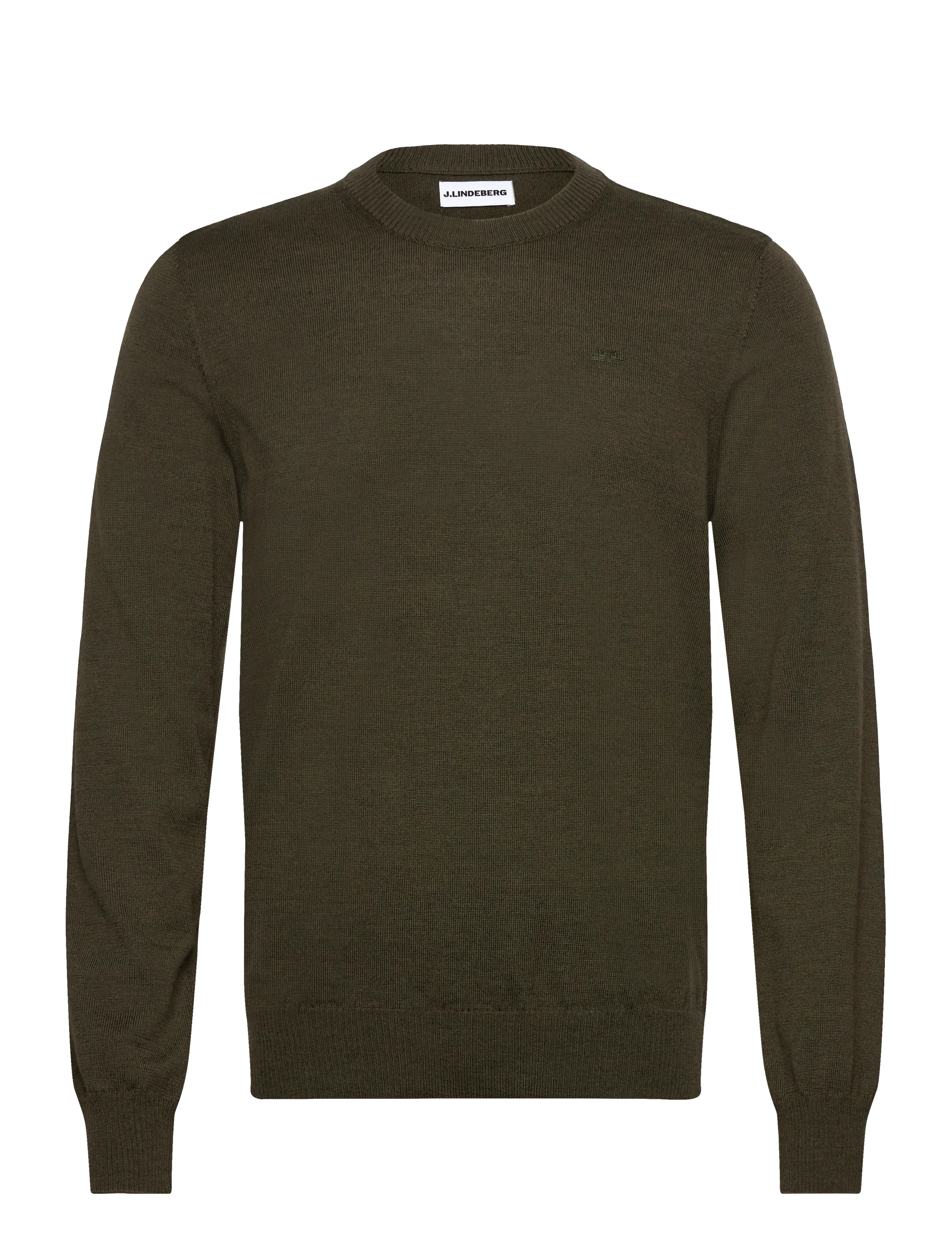 J. Lindeberg Keane Merino Crew Neck - Strickmode - FOREST GREEN MELANGE / green