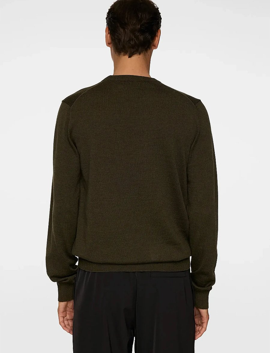 J. Lindeberg - Keane Merino Crew Neck - ronde hals - forest green melange - 3