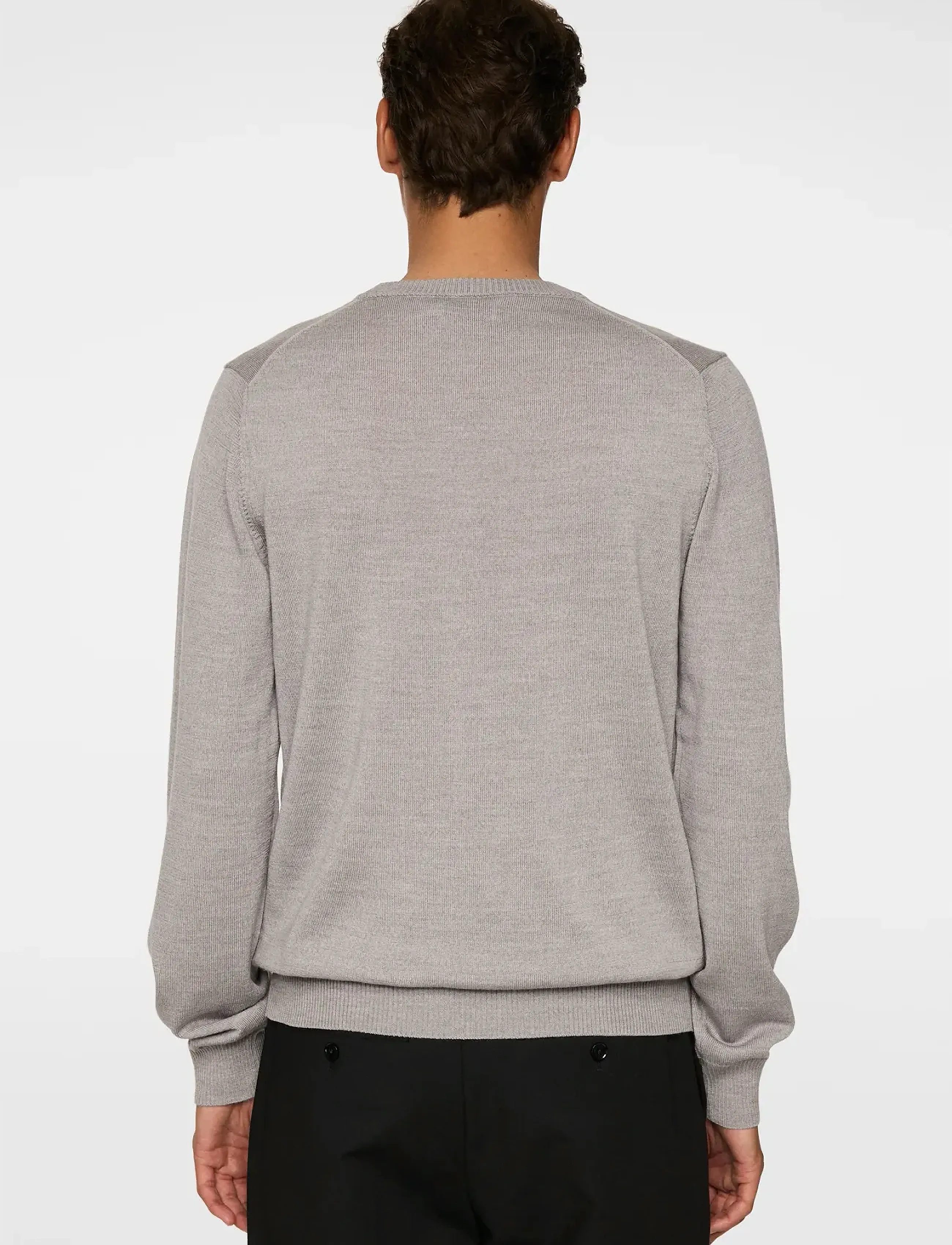J. Lindeberg - Keane Merino Crew Neck - ronde hals - light grey melange - 3