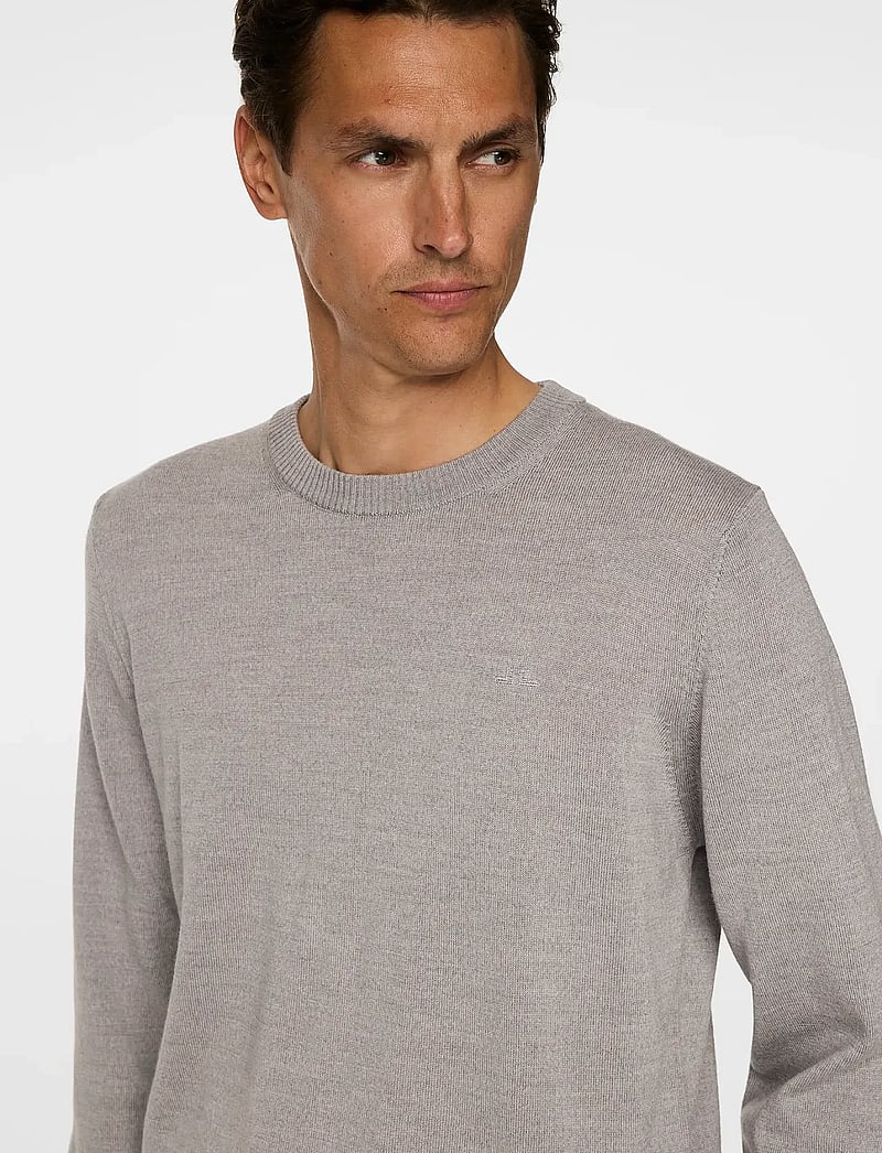 J. Lindeberg - Keane Merino Crew Neck - megztiniai su apvalia apykakle - light grey melange - 5