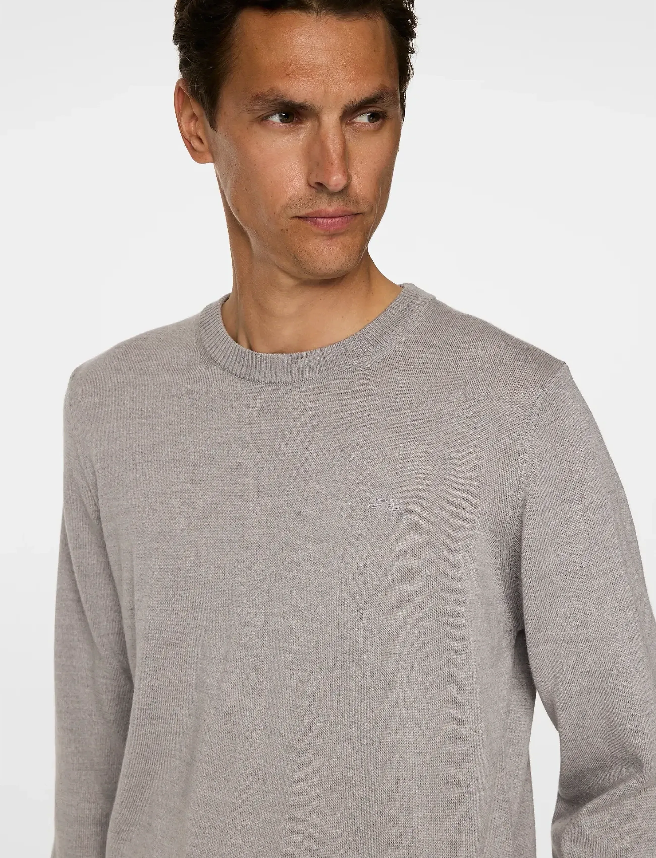 J. Lindeberg - Keane Merino Crew Neck - ronde hals - light grey melange - 5