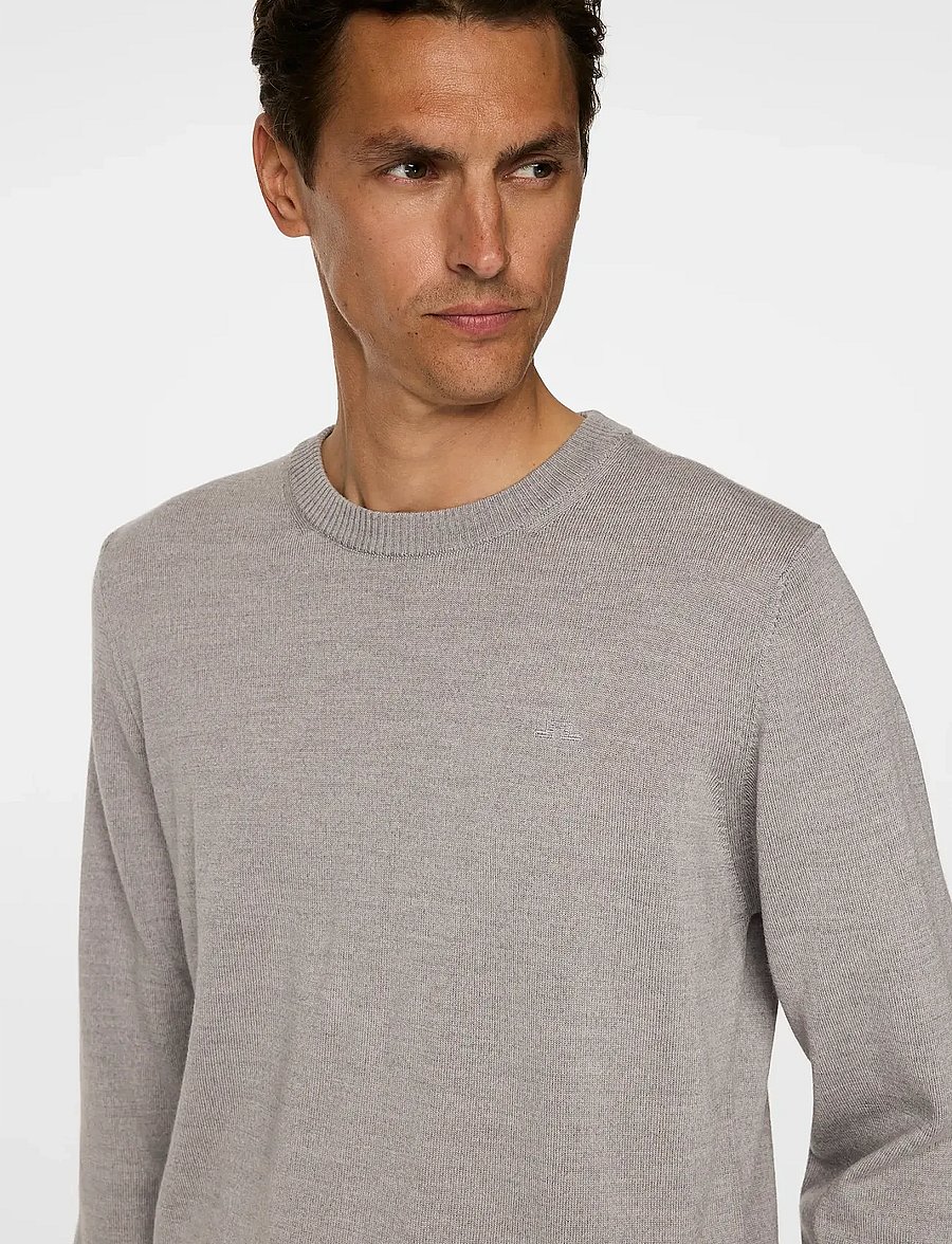 J. Lindeberg - Keane Merino Crew Neck - ronde hals - light grey melange - 5