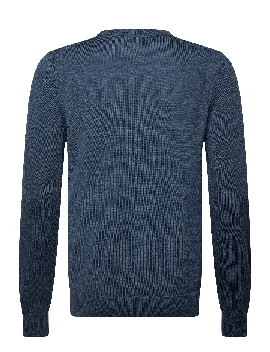 J. Lindeberg - Keane Merino Crew Neck - rund hals - vintage indigo melange - 2