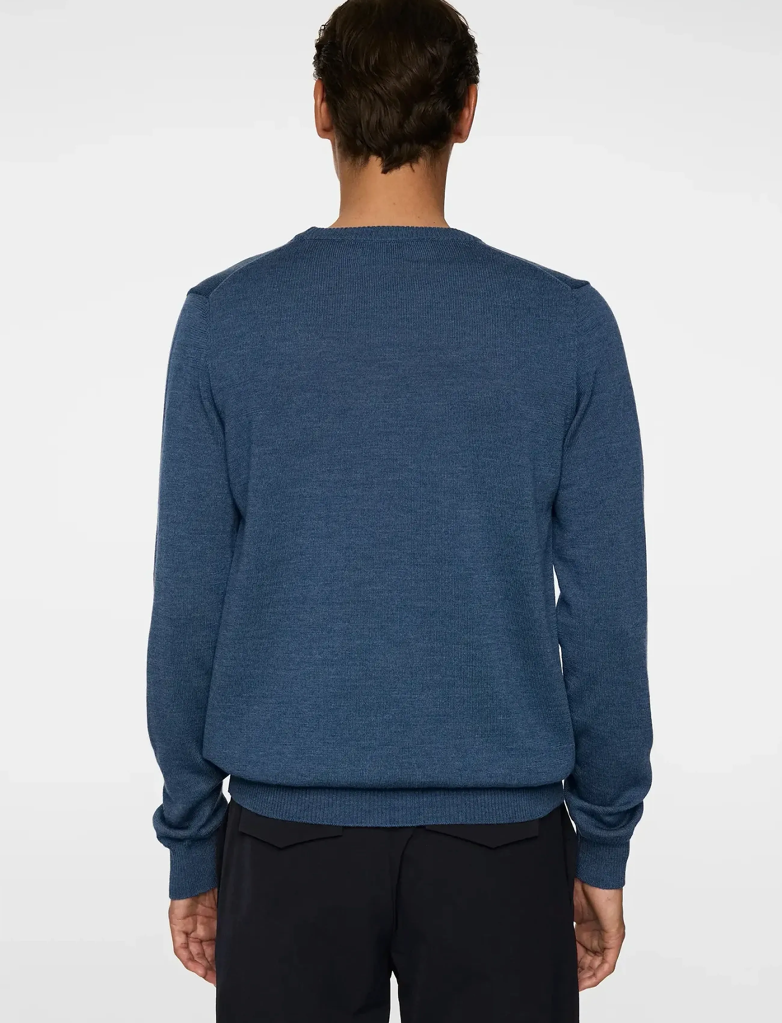 J. Lindeberg - Keane Merino Crew Neck - rund hals - vintage indigo melange - 3